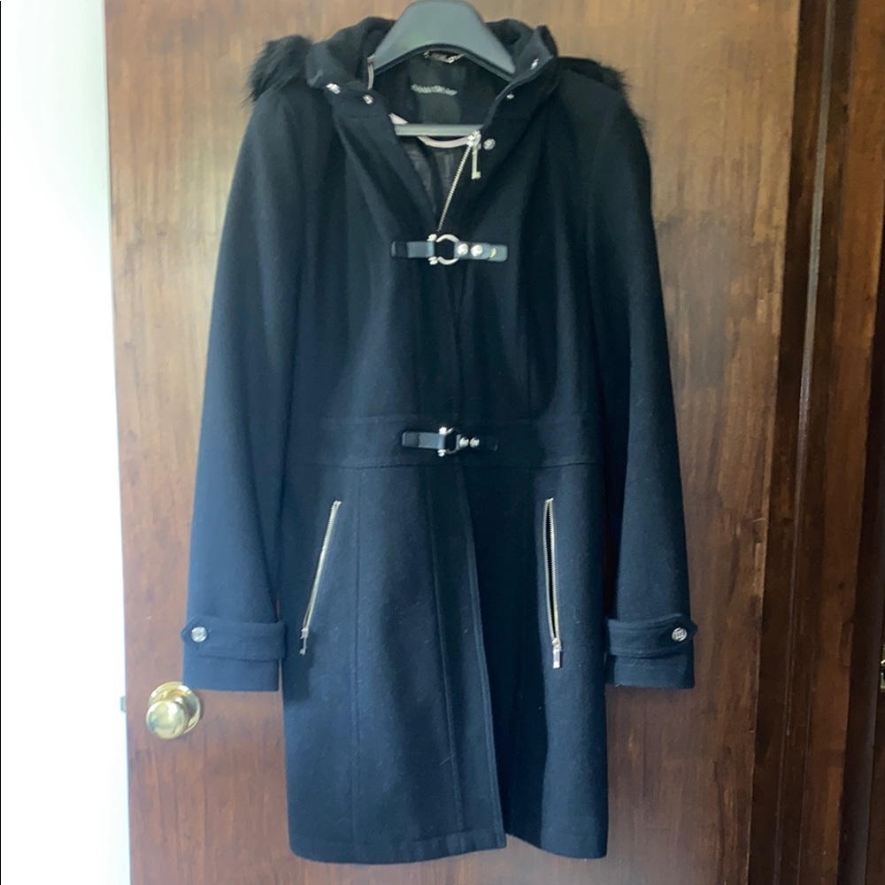 Ivanka Trump Wool Blend Parka - Black US 6
